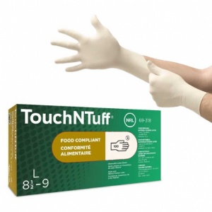 Ansell TouchNTuff 69-318 Disposable Natural Rubber Latex Gloves